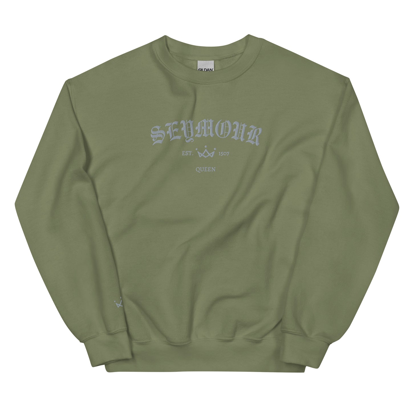 Seymour Est Embroidered Unisex Sweatshirt With Sleeve Design