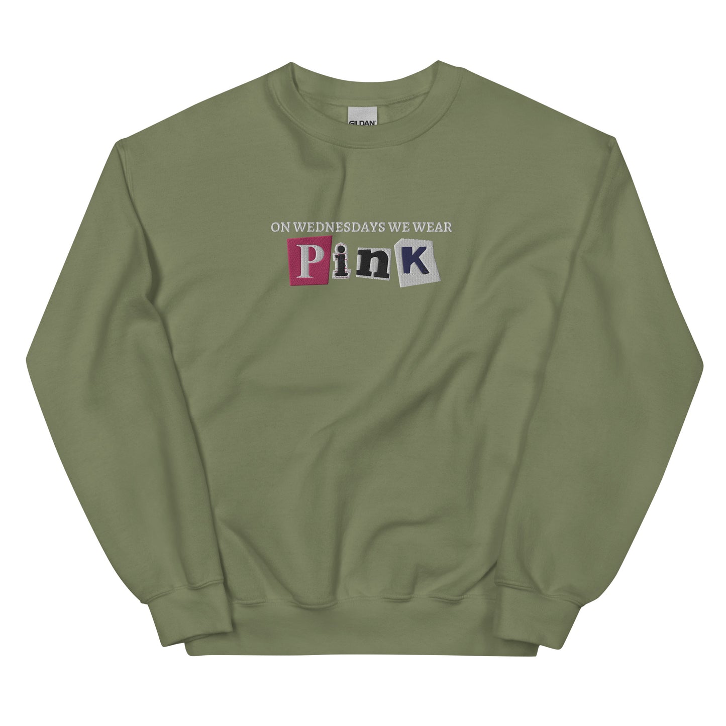 Mean Girls Karen Smith Pink Wednesdays Embroidered Unisex Sweatshirt