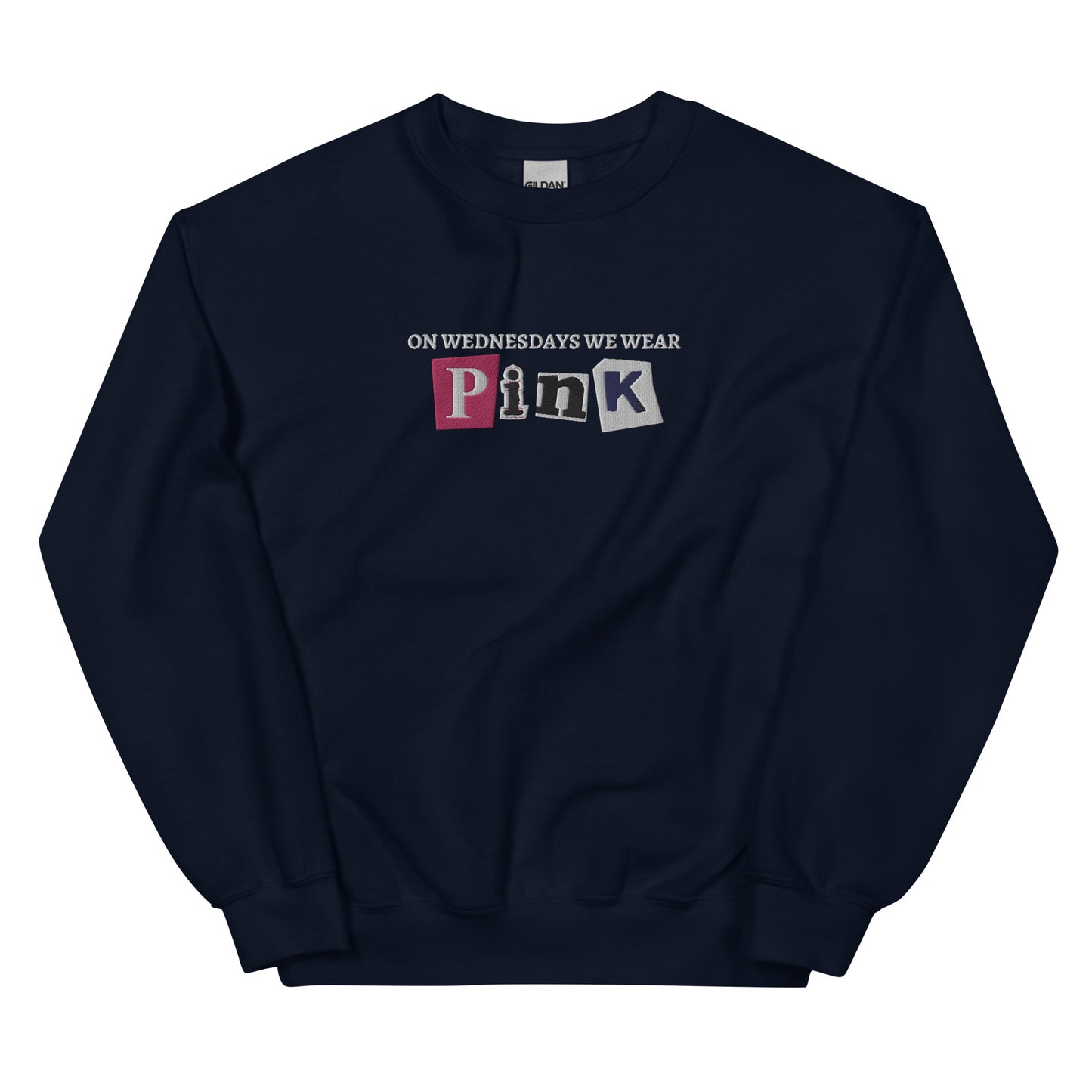 Mean Girls Karen Smith Pink Wednesdays Embroidered Unisex Sweatshirt