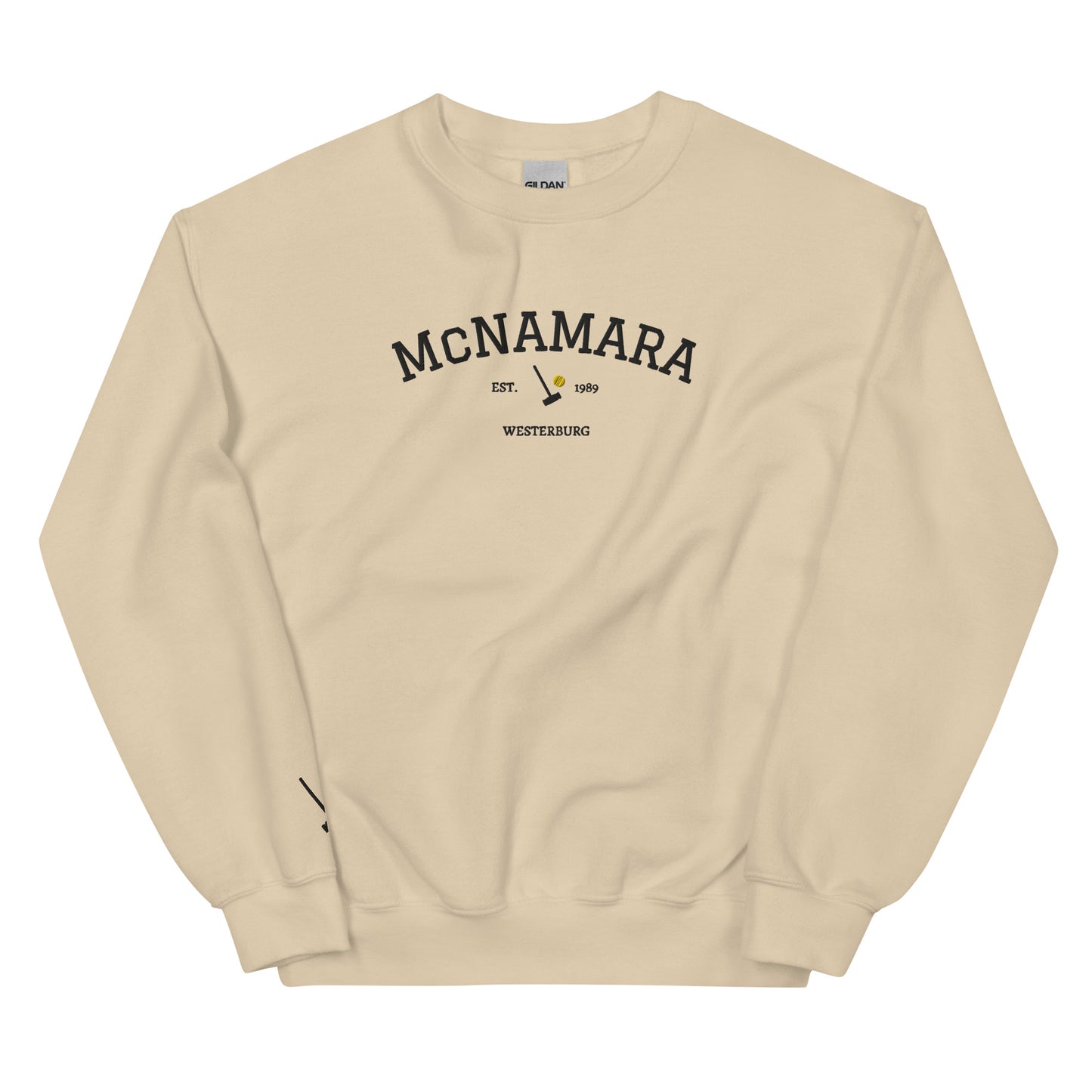 Heather McNamara Est Embroidered Unisex Sweatshirt With Sleeve Design