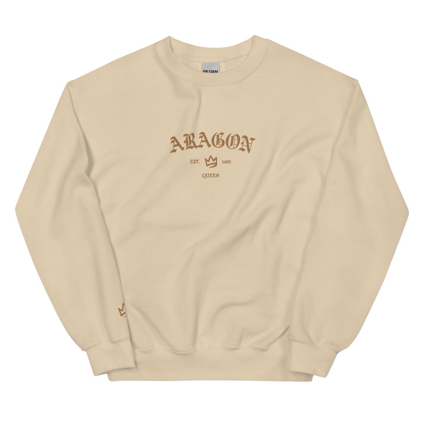 Aragon Est Embroidered Unisex Sweatshirt With Sleeve Design