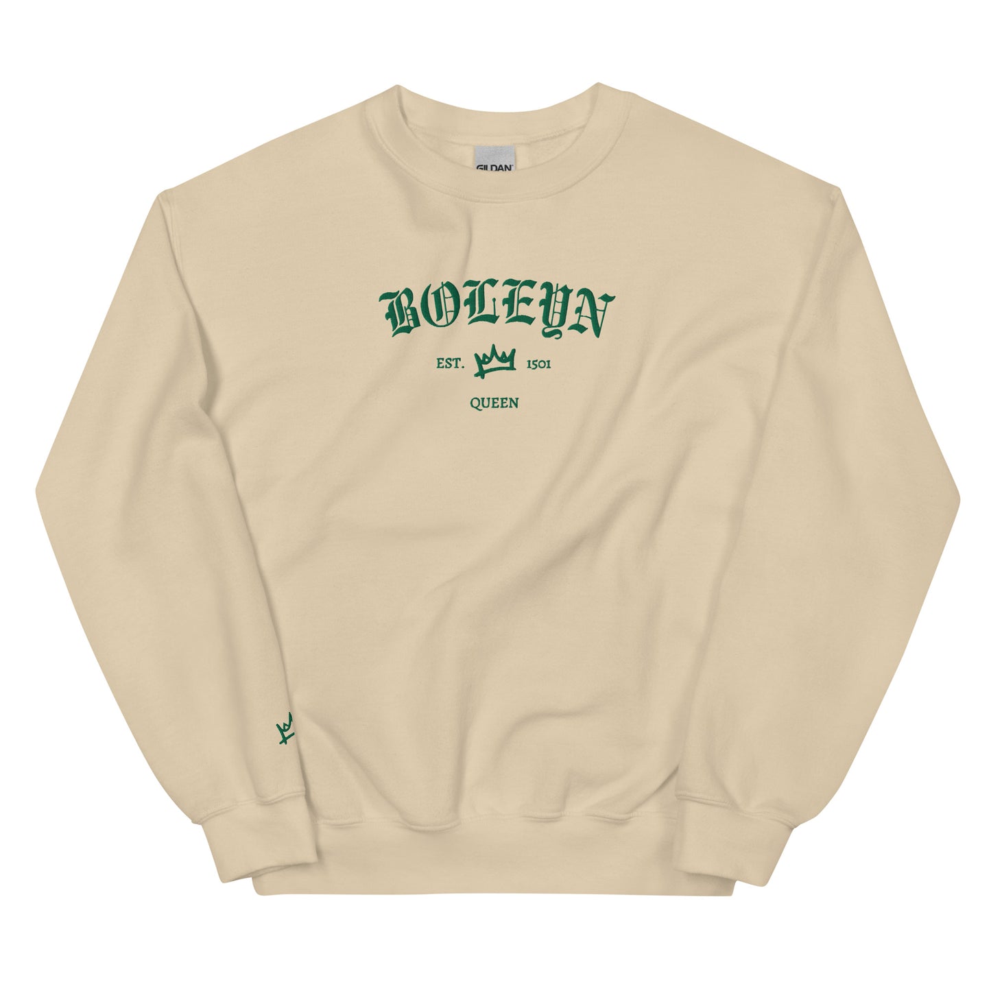 Boleyn Est Embroidered Unisex Sweatshirt With Sleeve Design