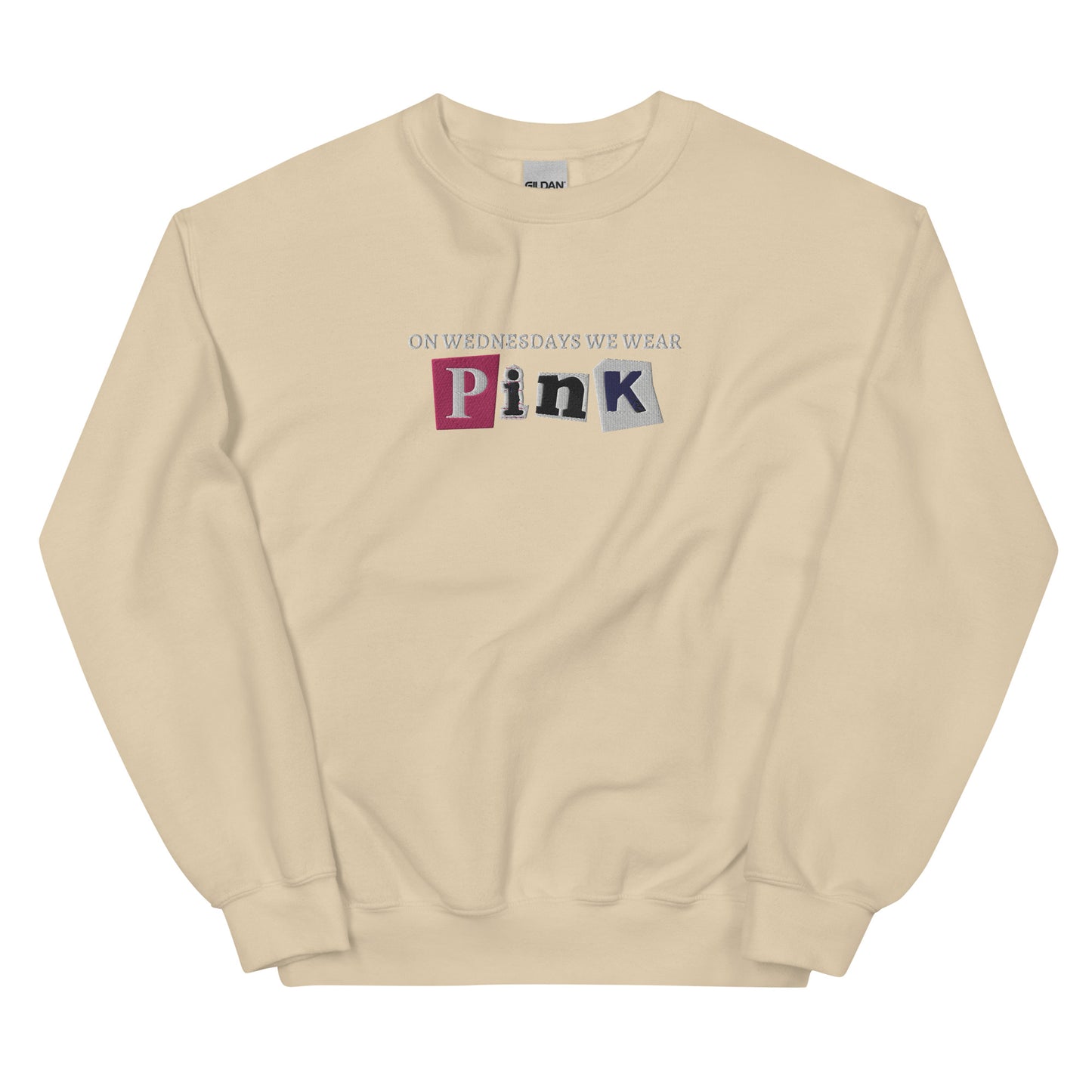Mean Girls Karen Smith Pink Wednesdays Embroidered Unisex Sweatshirt