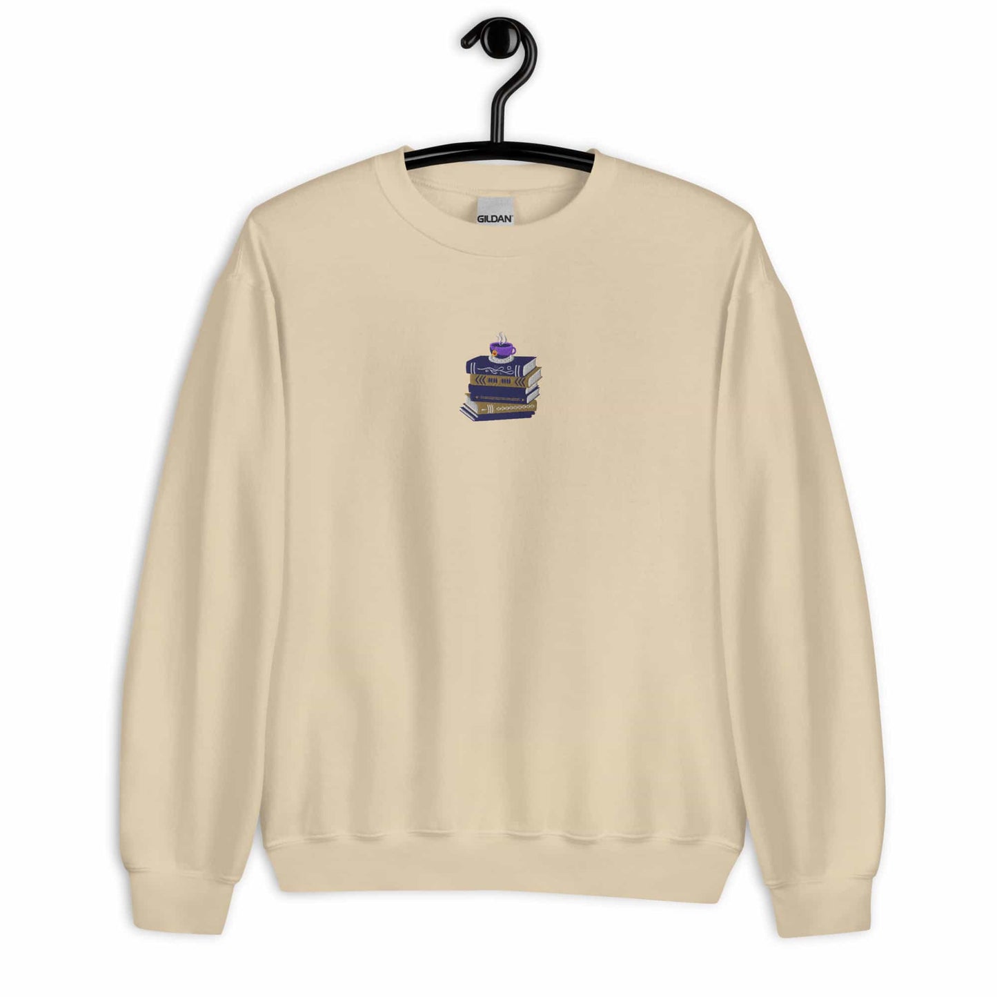 Coffee & Book Embroidered Unisex Sweatshirt