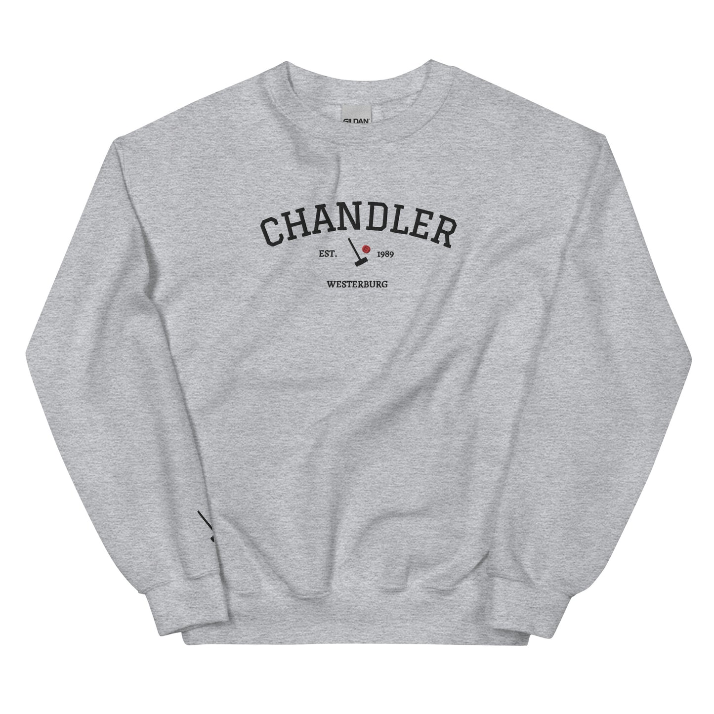 Heather Chandler Est Embroidered Unisex Sweatshirt With Sleeve Design