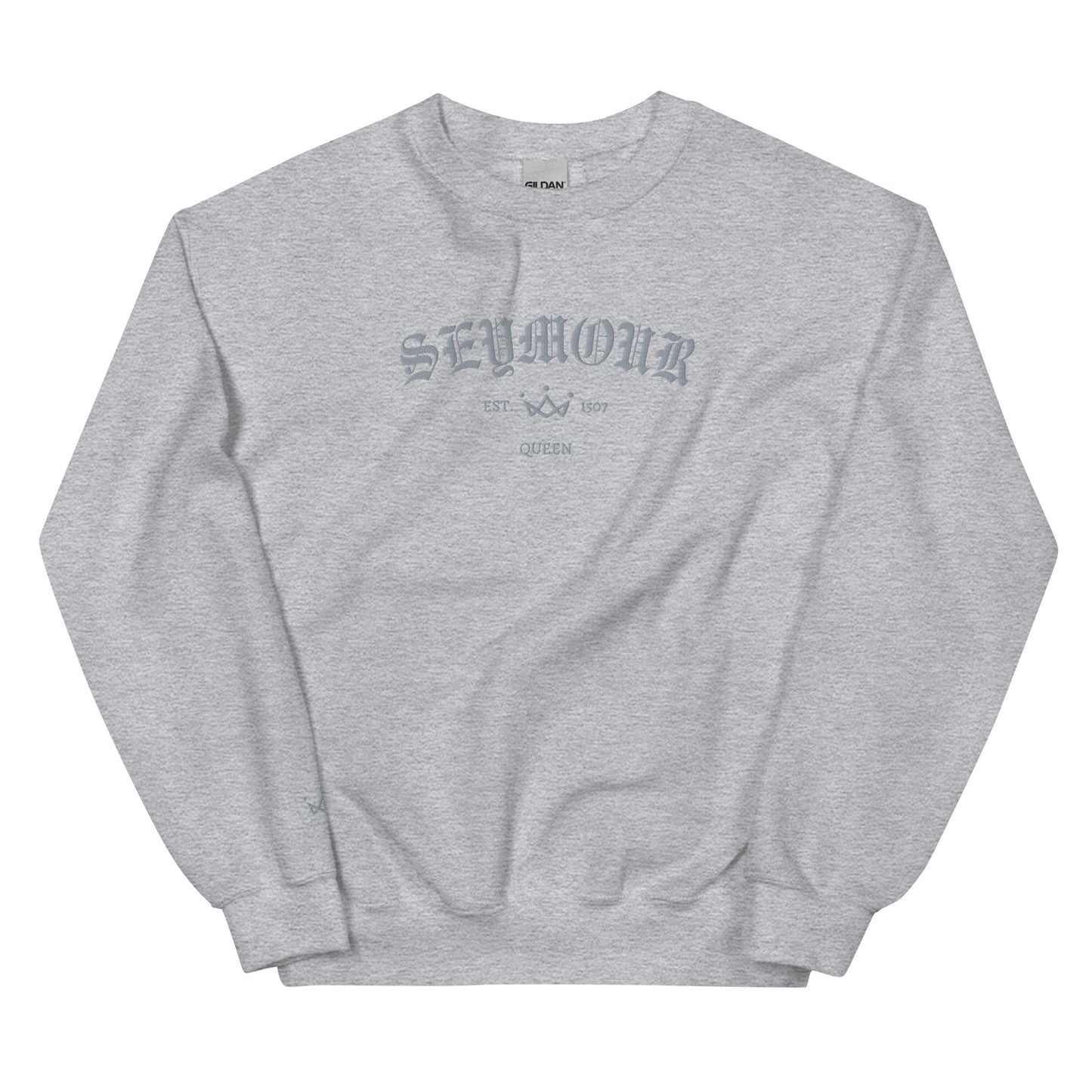 Seymour Est Embroidered Unisex Sweatshirt With Sleeve Design