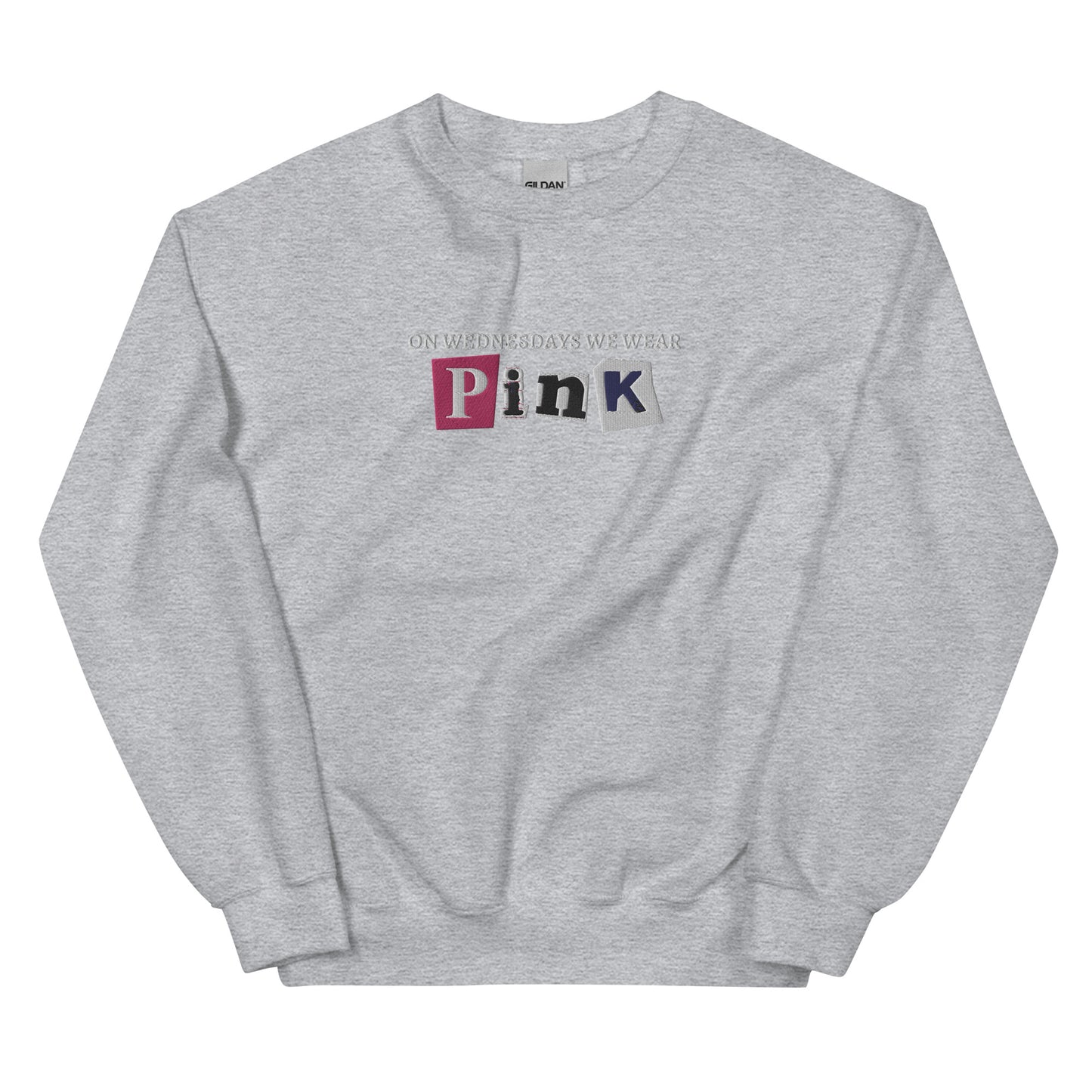 Mean Girls Karen Smith Pink Wednesdays Embroidered Unisex Sweatshirt