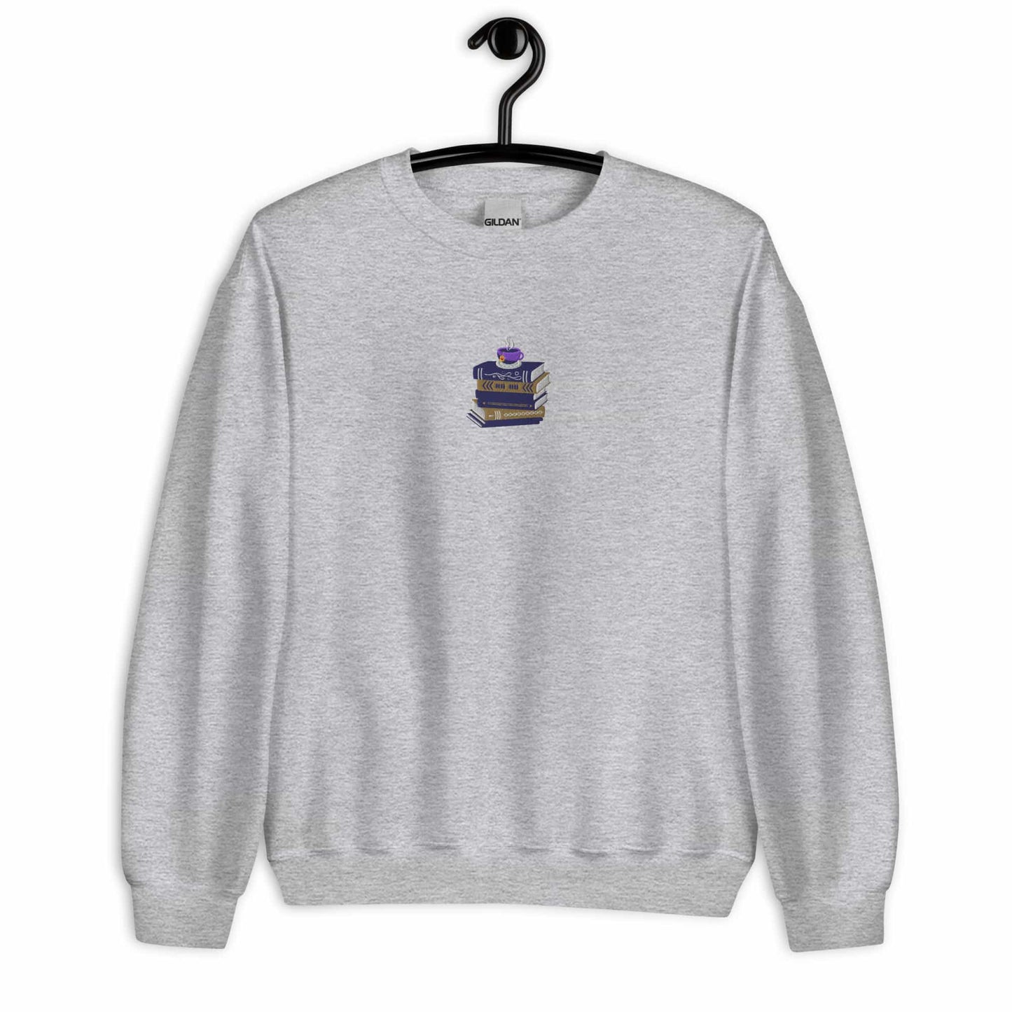 Coffee & Book Embroidered Unisex Sweatshirt