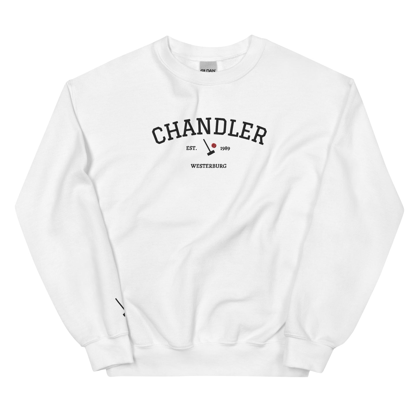 Heather Chandler Est Embroidered Unisex Sweatshirt With Sleeve Design