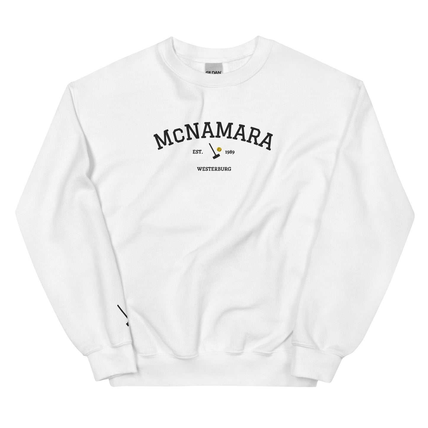 Heather McNamara Est Embroidered Unisex Sweatshirt With Sleeve Design