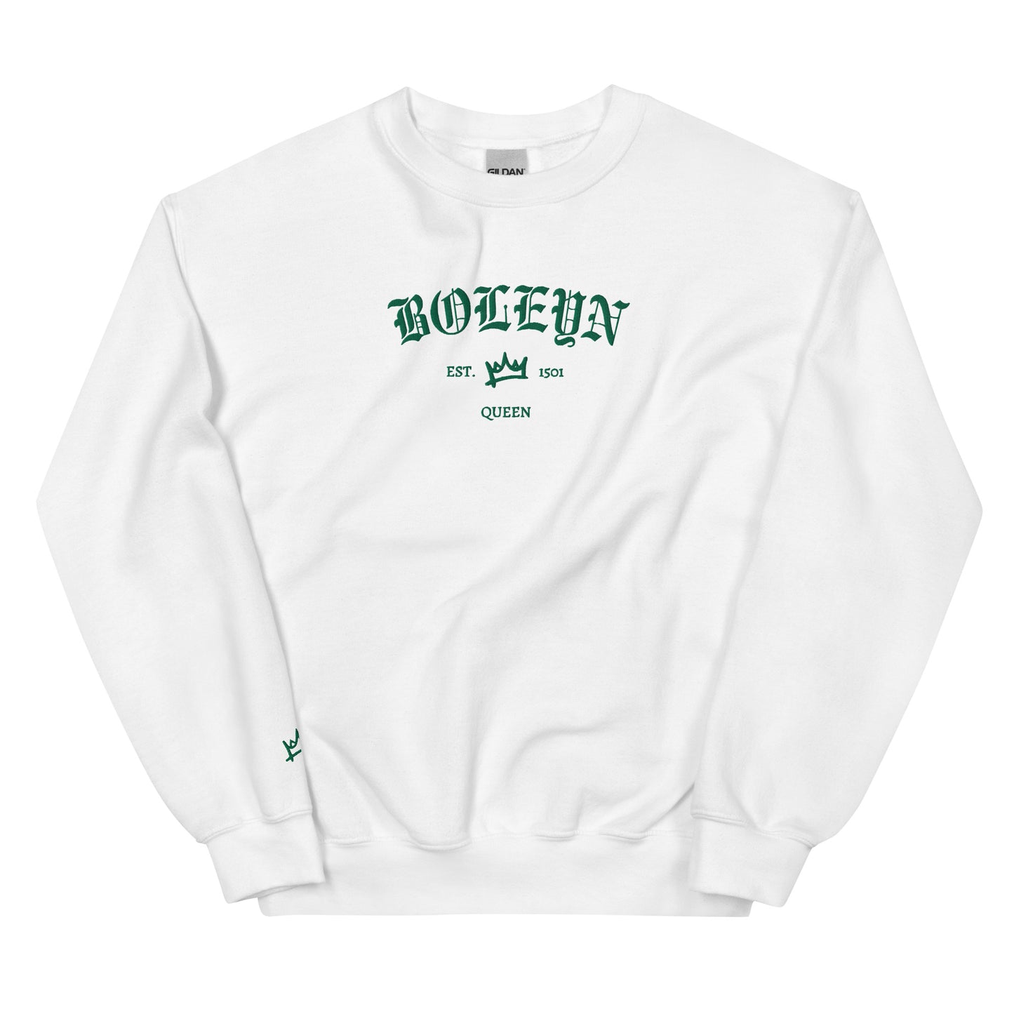 Boleyn Est Embroidered Unisex Sweatshirt With Sleeve Design