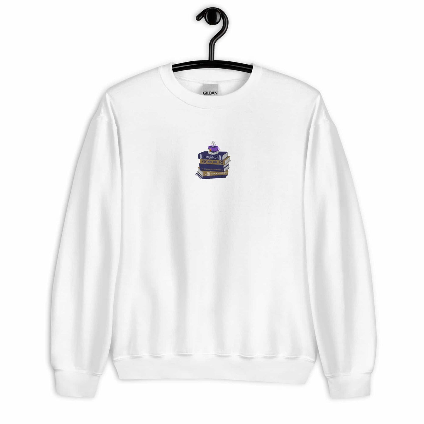 Coffee & Book Embroidered Unisex Sweatshirt