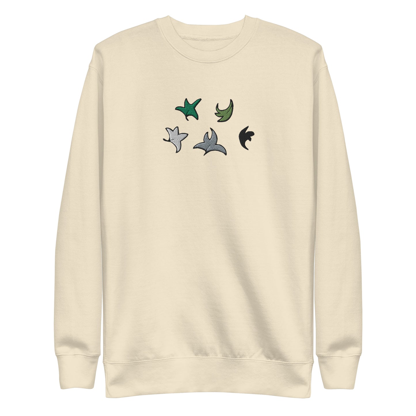 Heartstopper Leaves Aromantic Embroidered Unisex Premium Sweatshirt