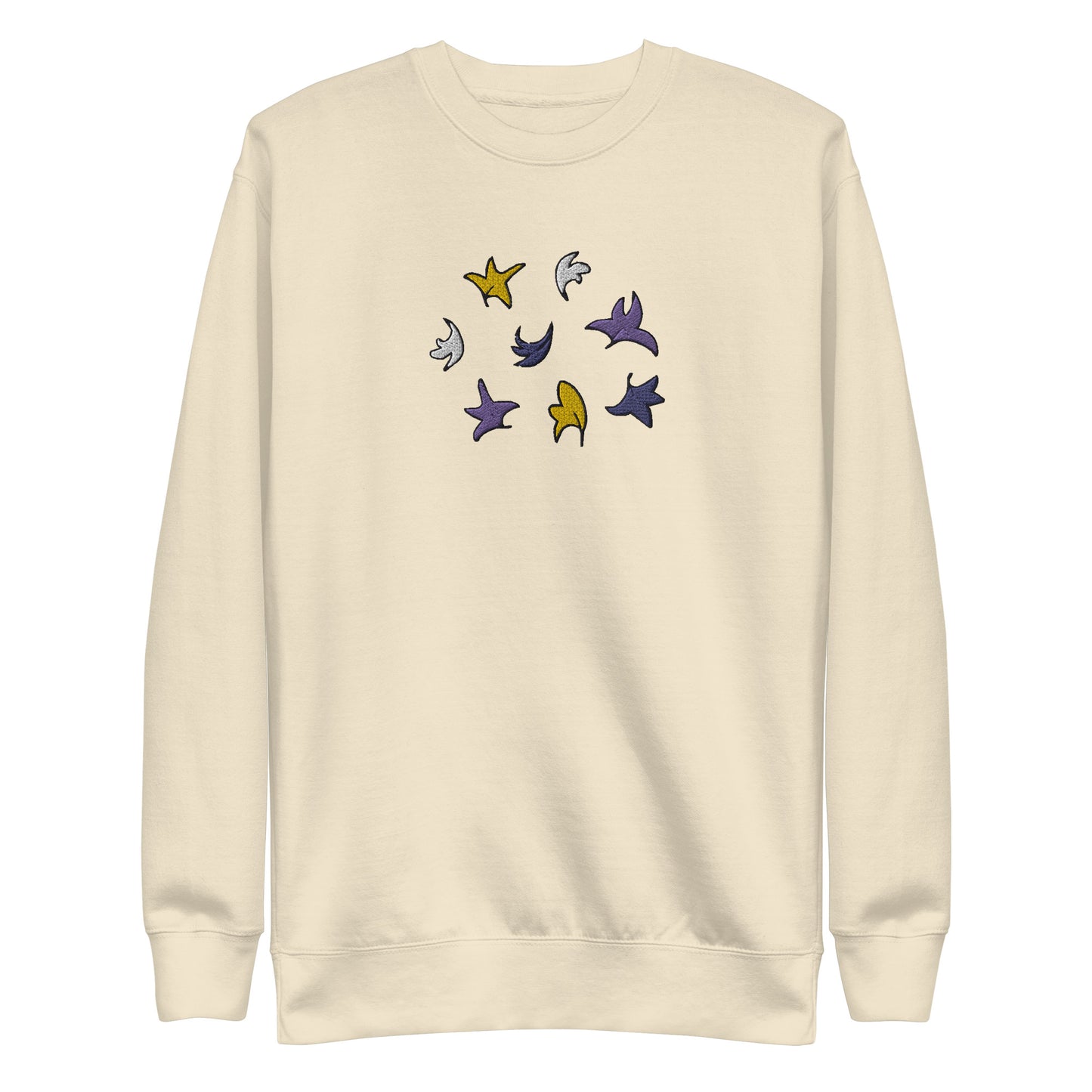 Heartstopper Leaves Non-binary Embroidered  Premium Sweatshirt