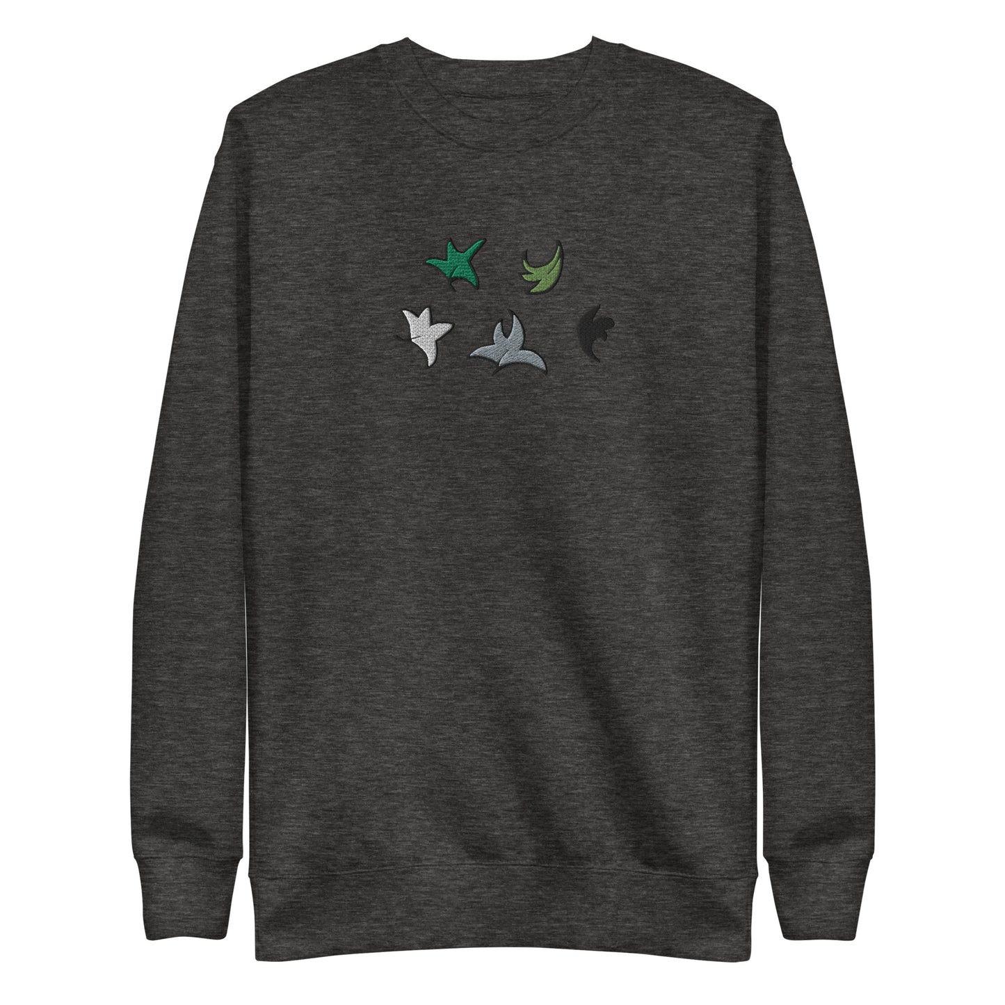 Heartstopper Leaves Aromantic Embroidered Unisex Premium Sweatshirt