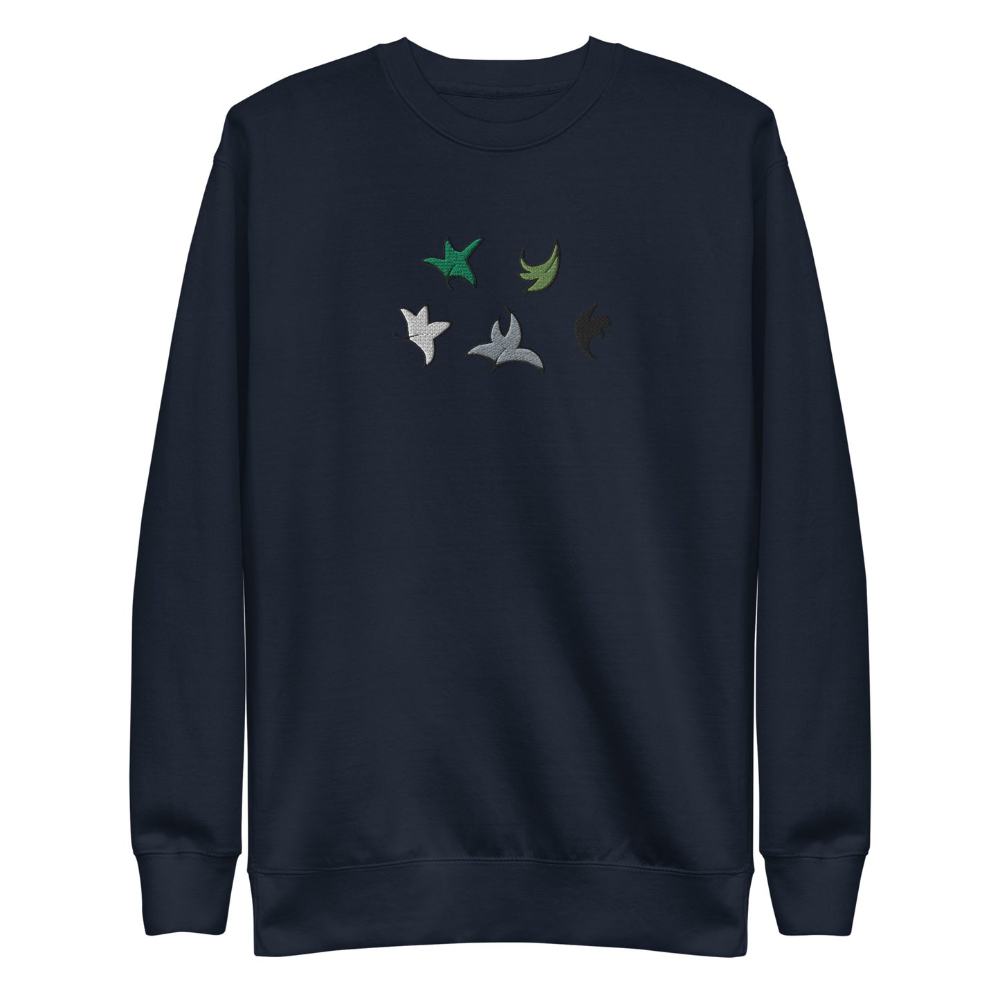 Heartstopper Leaves Aromantic Embroidered Unisex Premium Sweatshirt