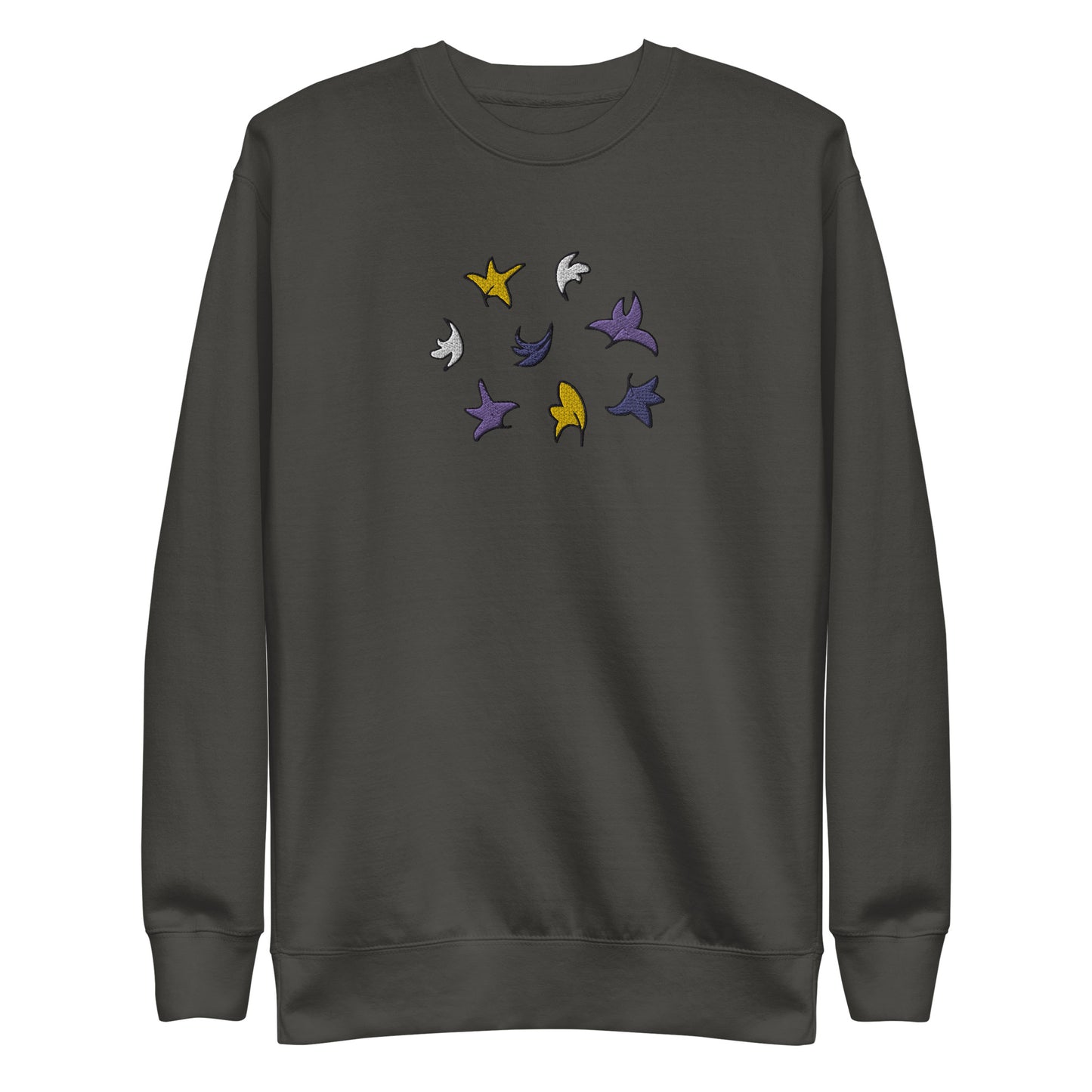 Heartstopper Leaves Non-binary Embroidered  Premium Sweatshirt