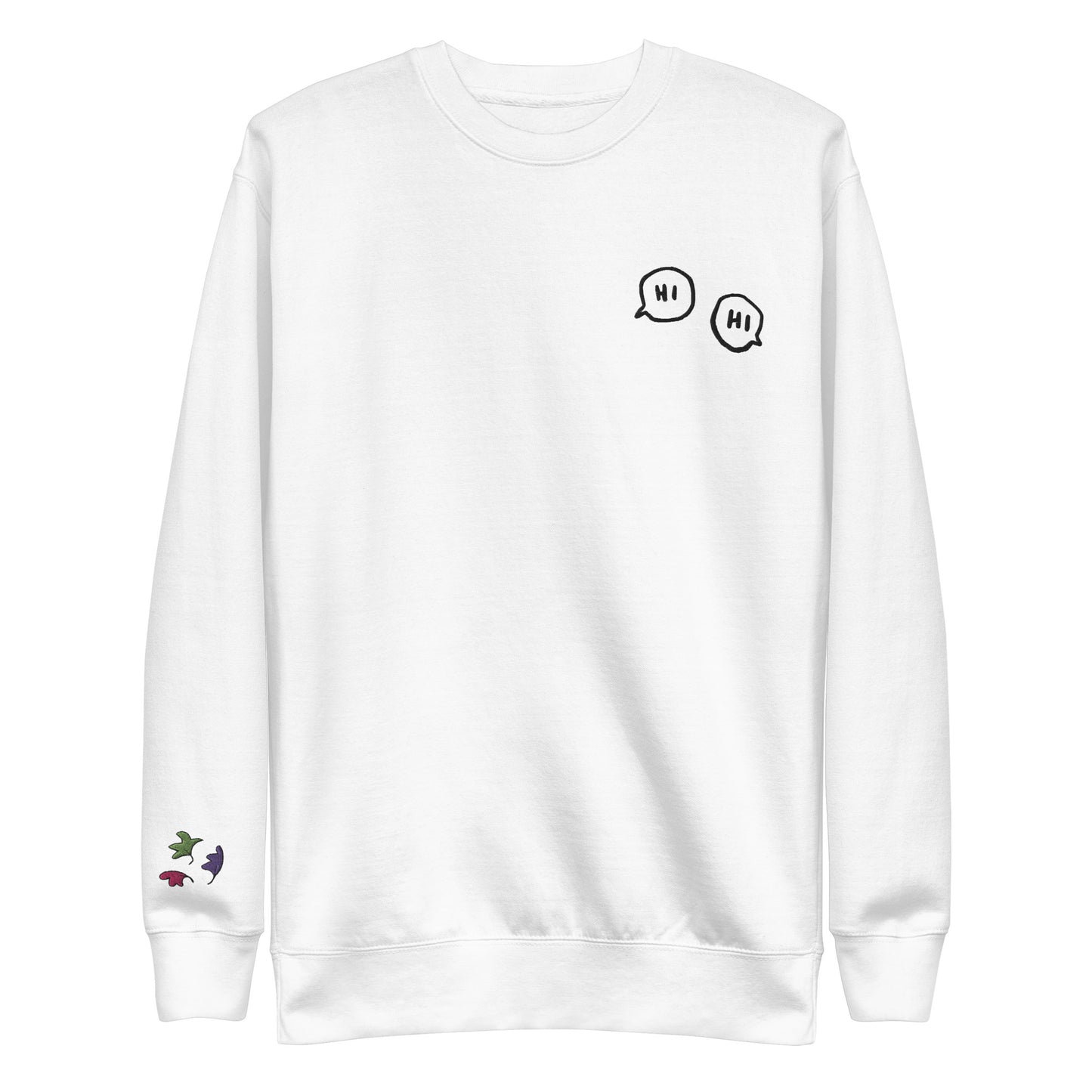 Heartstopper Nick and Charlie Embroidered Hi Hi Unisex Premium Sweatshirt With Sleeve