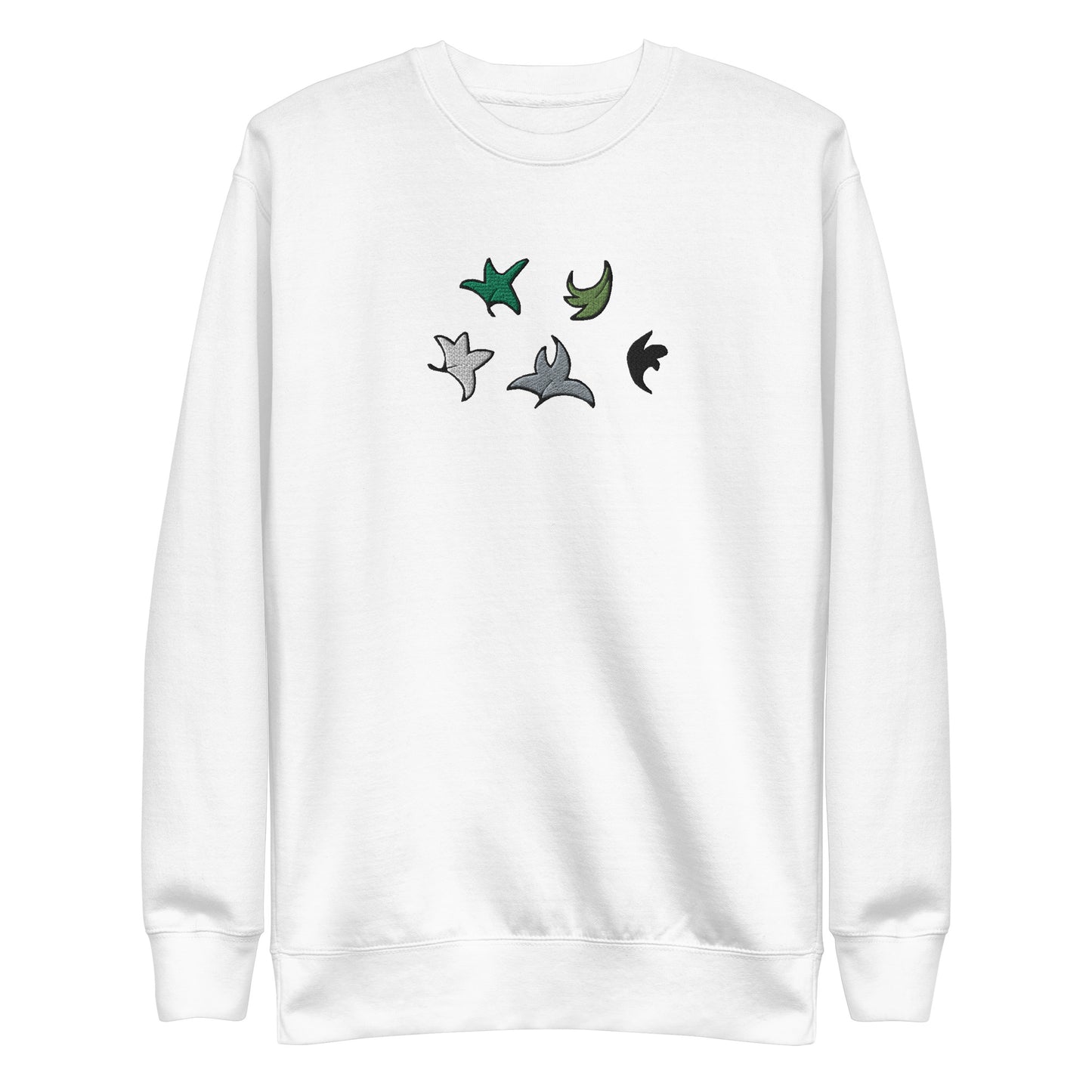 Heartstopper Leaves Aromantic Embroidered Unisex Premium Sweatshirt