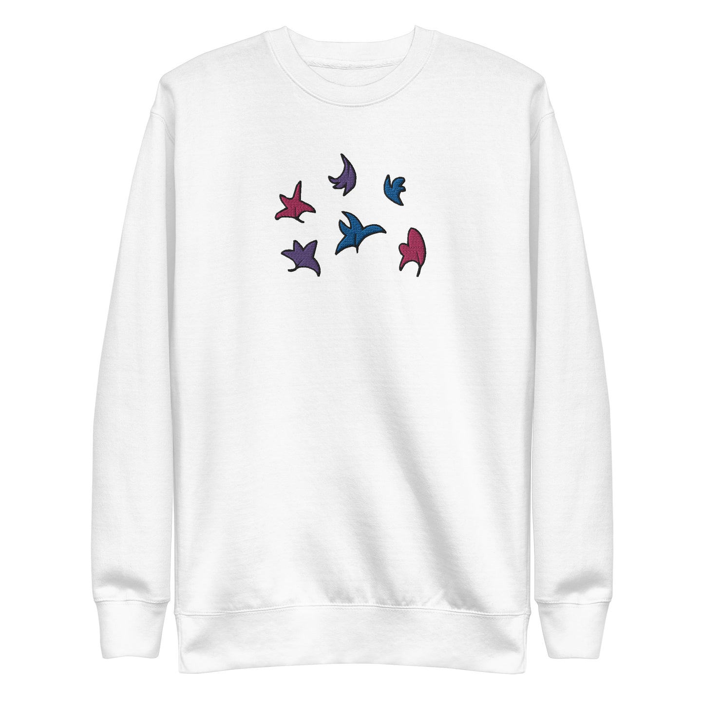 Heartstopper Leaves Bisexual Embroidered Unisex Premium Sweatshirt